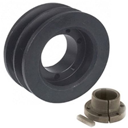 Martin Transmission Pulley, 2 Grooves, 3-3/4 in. Outside Diameter, Bushed 2 B 34 SH